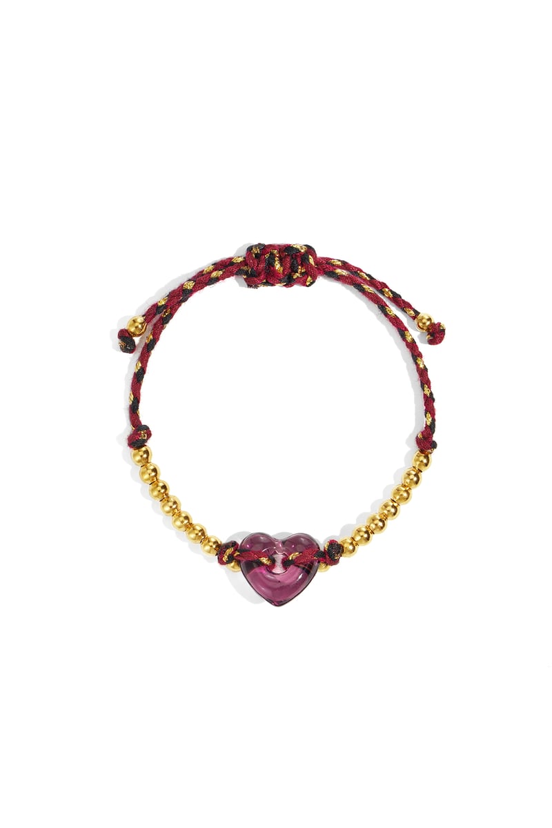 Polyester Beaded Bracelets Heart Casual Daily Simple Series Women's jewelry