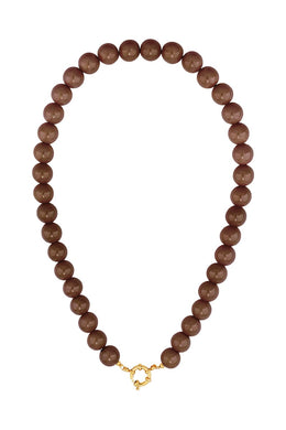 Colored small bead necklace-12mm