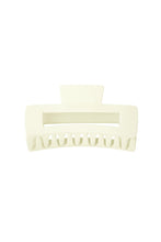 Afbeelding in Gallery-weergave laden, Hair clip rectangle - cream Plastic
