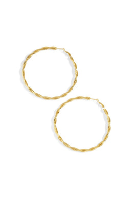 Twisted hoop earrings XL